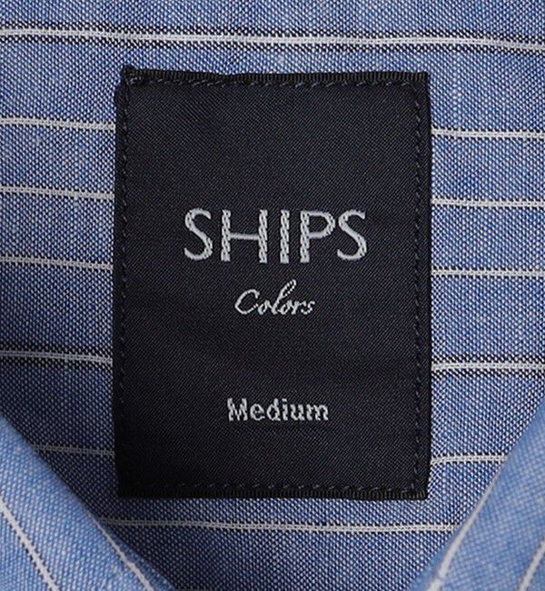 SHIPS Colors 「SHIPS Colors:コットン リネン ストライプ 7分袖 シャツ」|シャツ・ブラウス|
