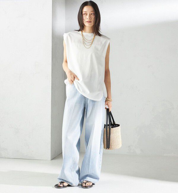 SHIPS for women「〈接触冷感〉ポンチ ノースリーブ プルオーバー」|Tシャツ・カットソー|