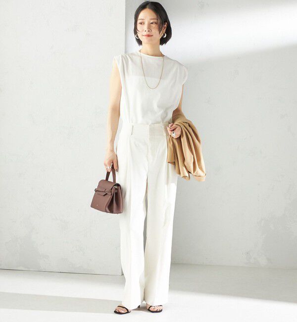 SHIPS for women「〈接触冷感〉ポンチ ノースリーブ プルオーバー」|Tシャツ・カットソー|