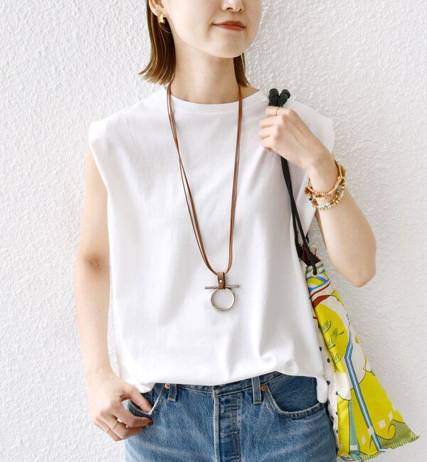 SHIPS for women「〈接触冷感〉ポンチ ノースリーブ プルオーバー」|Tシャツ・カットソー|