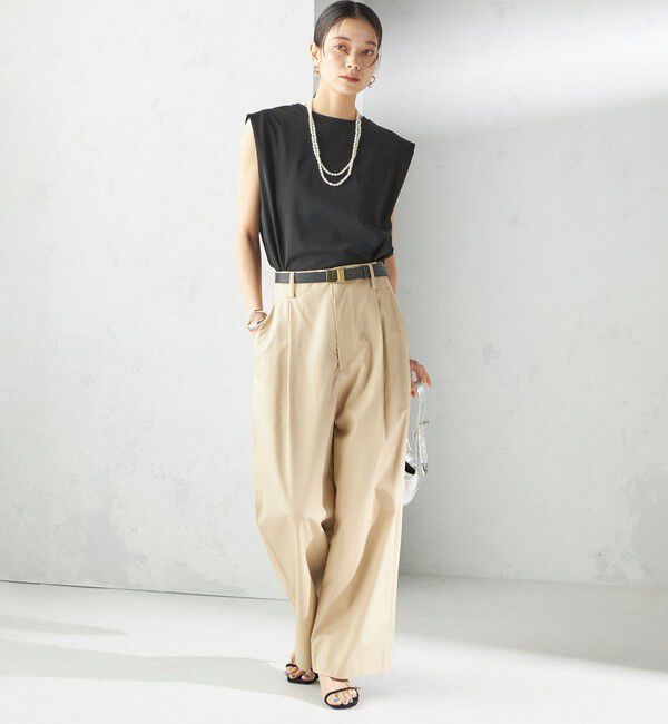 SHIPS for women「〈接触冷感〉ポンチ ノースリーブ プルオーバー」|Tシャツ・カットソー|