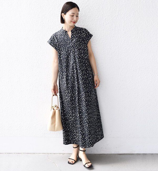 SHIPS for women「《予約》【WEB限定】〈手洗い可能〉リネン レーヨン コーティング ワンピース」|ワンピース|