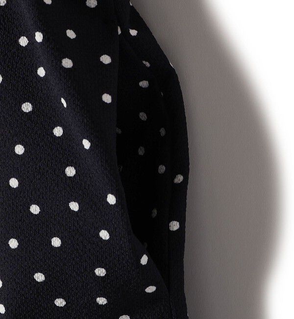 SHIPS for women「〈手洗い可能〉サッカー ストレッチ ドット 無地 フレンチ スリーブ ワンピース」|ワンピース|