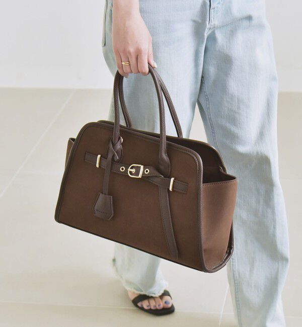 quaranciel「quaranciel: 2way 金具 ベルト スクエア トート バッグ（A4対応）」|トートバッグ|