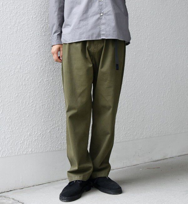 SHIPS any「【SHIPS any別注】Gramicci: ルーズ テーパード ストレッチ チノパンツ◇」|チノ|オリーブ