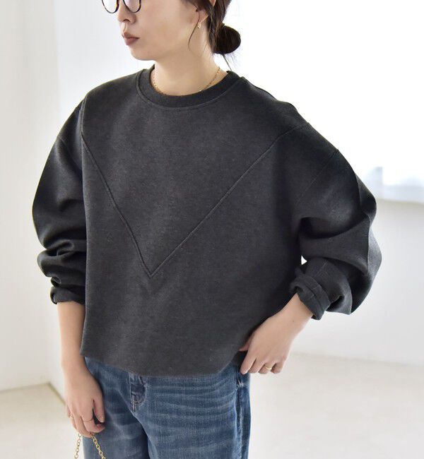 quaranciel「quaranciel:〈洗濯機可能〉ポンチ Vヨークバルーン スウェット プルオーバー」|スウェット・ジャージ|