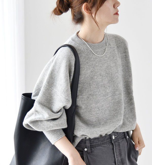 quaranciel「quaranciel:〈手洗い可能〉AQUA カシミヤ ミックス ドルマン ニット 25AW」|ニット・セーター|