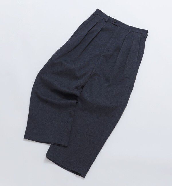 SHIPS「SHIPS:〈手洗い可能〉メランジ タック バギー スラックス」|スラックス|