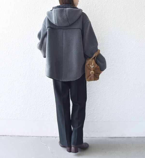 SHIPS for women「【WEB限定】ボア 配色 フード ブルゾン」|ブルゾン・スタジャン|