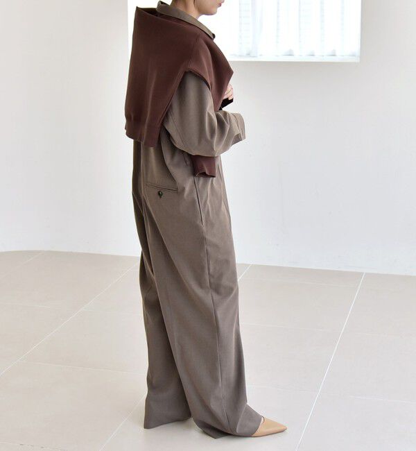 quaranciel「quaranciel:〈洗濯機可能〉レギュラーカラー ジャンプスーツ」|オールインワン|