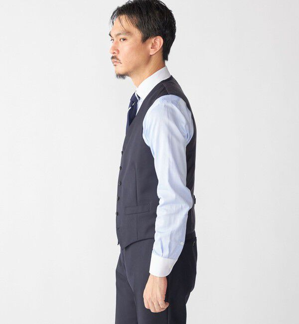 SHIPS「SHIPS: 御幸毛織 ファブリック FOUR SEASONS ソリッド ベスト」|ダウンベスト・ベスト|