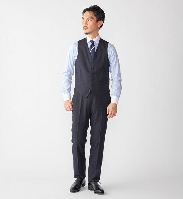 SHIPS「SHIPS: 御幸毛織 ファブリック FOUR SEASONS ソリッド ベスト」|ダウンベスト・ベスト|