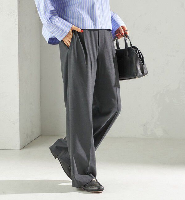 SHIPS for women「〈手洗い可能〉メルティ ウォーム タック ワイド パンツ」|その他|