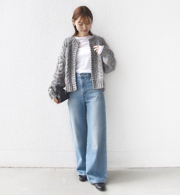 SHIPS for women「【WEB限定】〈手洗い可能〉ネップヤーン ケーブル ニット カーディガン」|カーディガン|