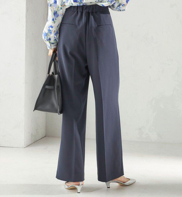 SHIPS for women「〈手洗い可能〉ダブル クロス セミ ワイド パンツ（セレモニー対応可）」|その他|