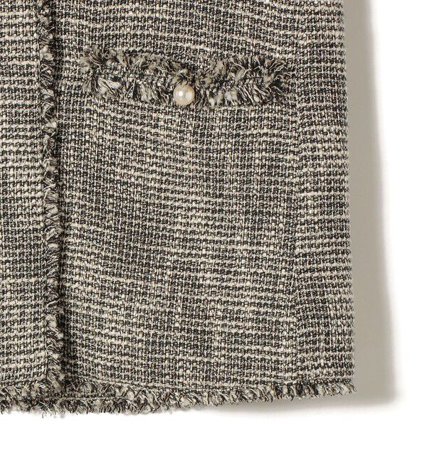 SHIPS for women「トライスピン 杢 ツイード カラーレス ジレ（セレモニー対応可）」|ベスト・ジレ|