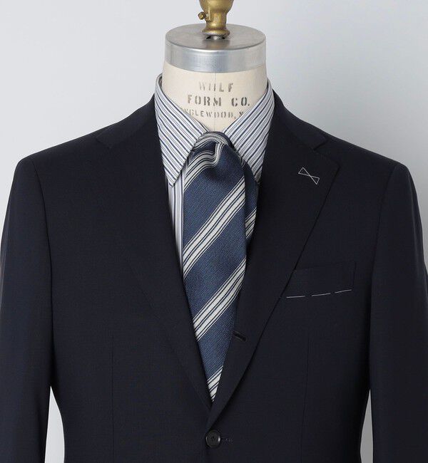 SHIPS「Puccini: シルク アムンゼン ストライプ ネクタイ」|ネクタイ・蝶ネクタイ|コバルトブルー