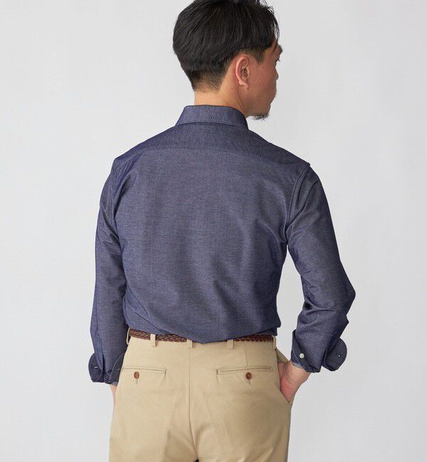 SHIPS「SHIPS: ジャージー デニム ライク ワンピースカラー シャツ」|シャツ・ブラウス|