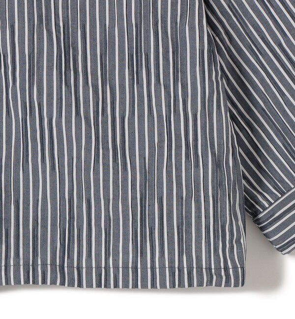 SHIPS for women「【WEB限定】〈手洗い可能〉ストライプ フード 羽織り シャツ」|シャツ・ブラウス|