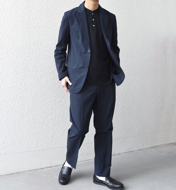 SHIPS any「SHIPS any:〈撥水/軽量/ストレッチ〉SOLOTEX(R) シアサッカー セットアップ スーツ 26SS◇」|スーツ|ネイビー