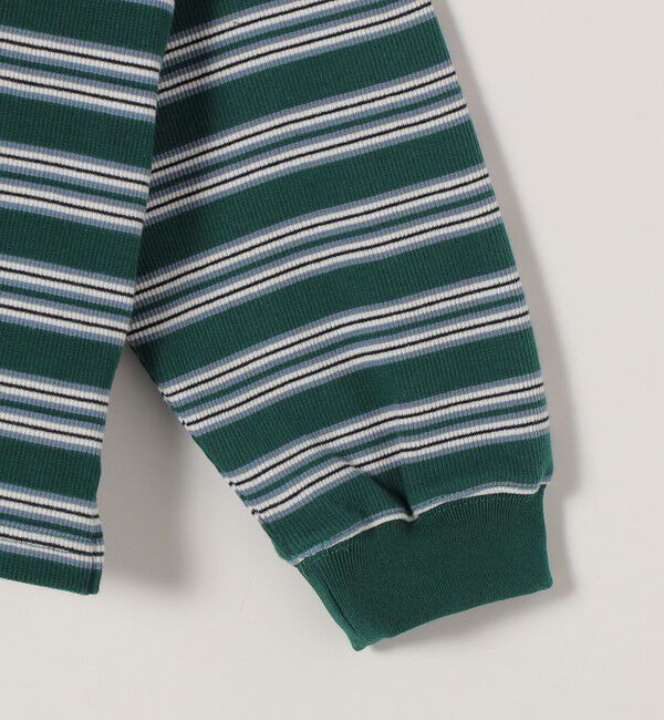 SHIPS any「PARROTT CANVAS:〈洗濯機可能〉マルチ ボーダー ロングスリーブ ポロ シャツ」|ポロシャツ|