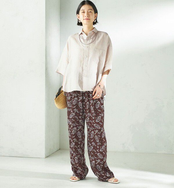 SHIPS for women「《予約》【SHIPS別注】TICCA&times;manipuri:〈手洗い可能〉プリント パンツ」|その他|