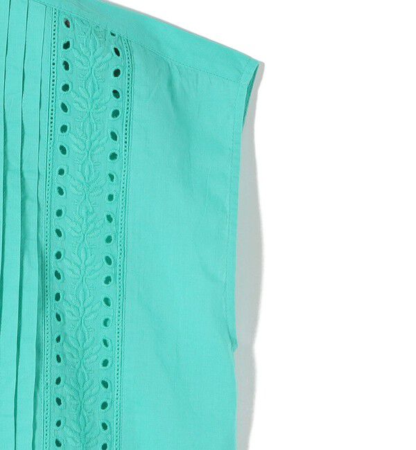 SHIPS Colors 「《予約》SHIPS Colors:〈手洗い可能〉エンブロイダリー レース フレンチスリーブ シャツ◆」|シャツ・ブラウス|