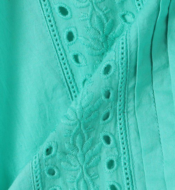 SHIPS Colors 「《予約》SHIPS Colors:〈手洗い可能〉エンブロイダリー レース フレンチスリーブ シャツ◆」|シャツ・ブラウス|