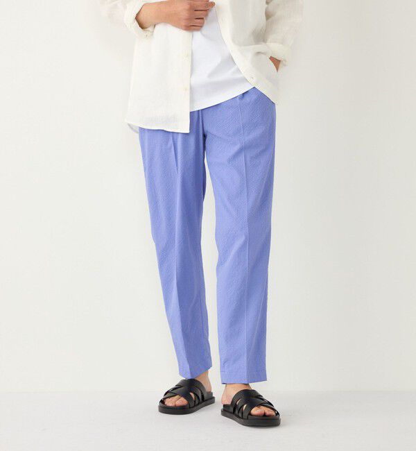 SHIPS Colors 「SHIPS Colors:〈接触冷感・吸水速乾・洗濯機可能〉ライト シアサッカー イージー パンツ」|その他|ブルー