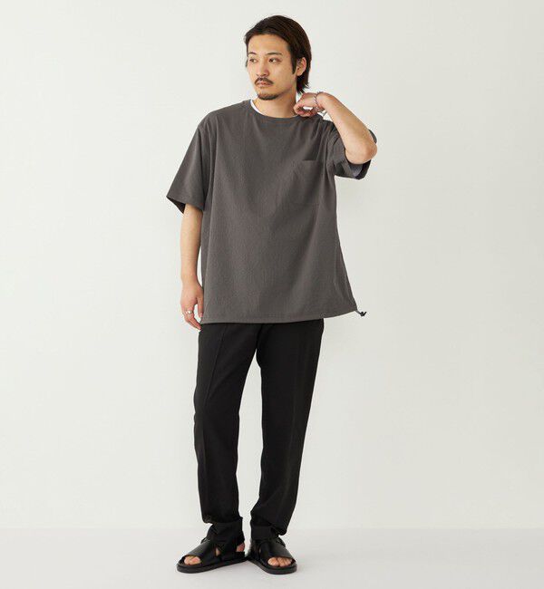 SHIPS Colors 「SHIPS Colors:〈接触冷感・吸水速乾・洗濯機可能〉ライト シアサッカー Tシャツ」|Tシャツ・カットソー|