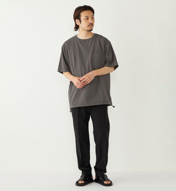 SHIPS Colors 「SHIPS Colors:〈接触冷感・吸水速乾・洗濯機可能〉ライト シアサッカー Tシャツ」|Tシャツ・カットソー|