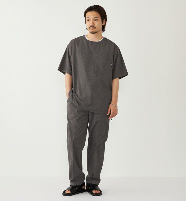 SHIPS Colors 「SHIPS Colors:〈接触冷感・吸水速乾・洗濯機可能〉ライト シアサッカー Tシャツ」|Tシャツ・カットソー|