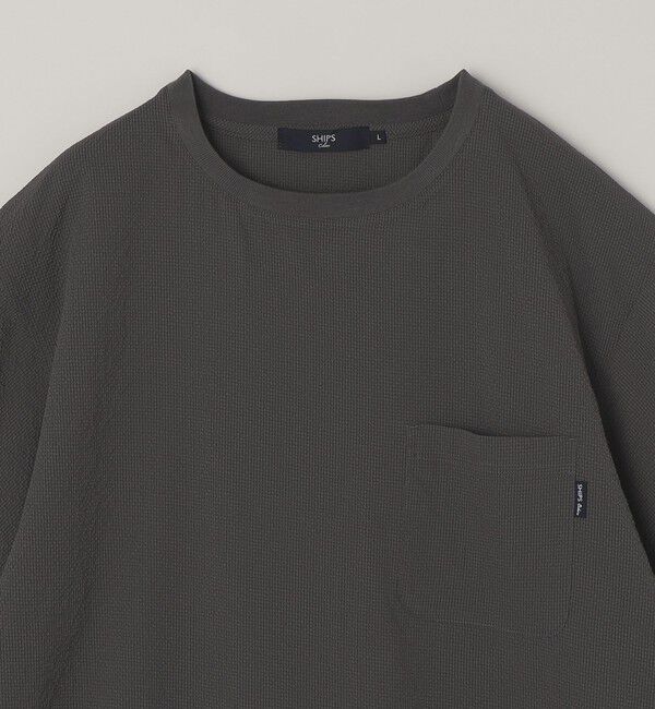 SHIPS Colors 「SHIPS Colors:〈接触冷感・吸水速乾・洗濯機可能〉ライト シアサッカー Tシャツ」|Tシャツ・カットソー|