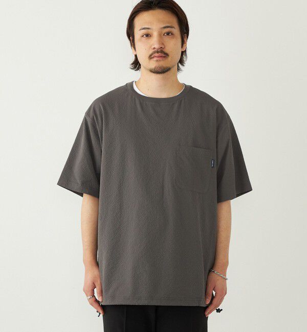 SHIPS Colors 「SHIPS Colors:〈接触冷感・吸水速乾・洗濯機可能〉ライト シアサッカー Tシャツ」|Tシャツ・カットソー|