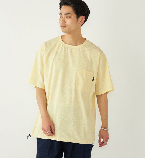 SHIPS Colors 「SHIPS Colors:〈接触冷感・吸水速乾・洗濯機可能〉ライト シアサッカー Tシャツ」|Tシャツ・カットソー|