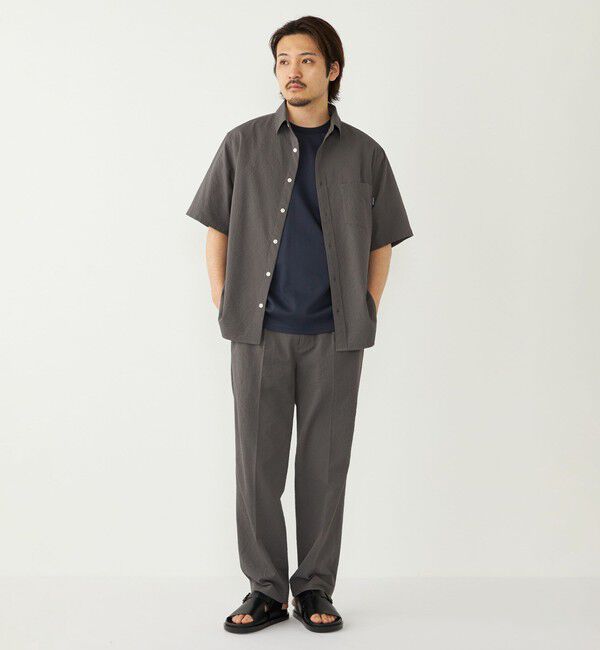 SHIPS Colors 「SHIPS Colors:〈接触冷感・吸水速乾・洗濯機可能〉ライト シアサッカー シャツ」|シャツ・ブラウス|