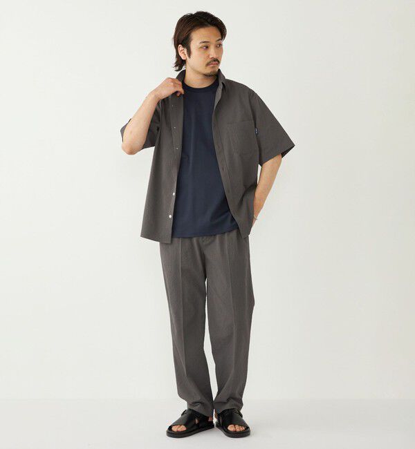 SHIPS Colors 「SHIPS Colors:〈接触冷感・吸水速乾・洗濯機可能〉ライト シアサッカー シャツ」|シャツ・ブラウス|