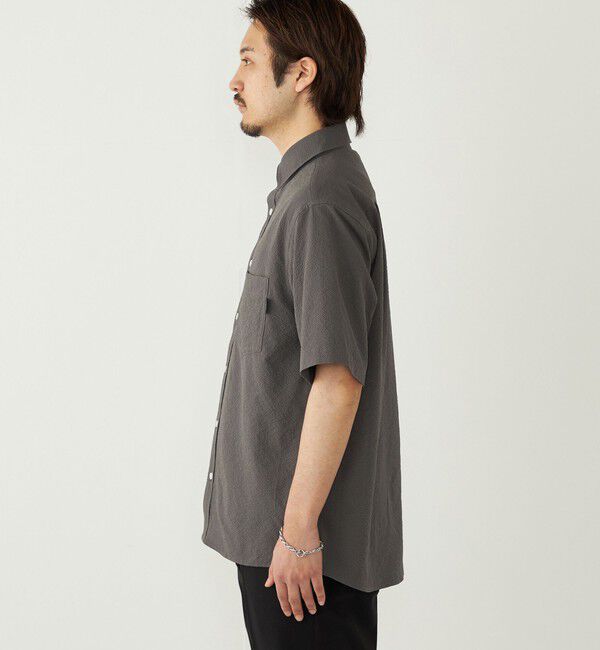 SHIPS Colors 「SHIPS Colors:〈接触冷感・吸水速乾・洗濯機可能〉ライト シアサッカー シャツ」|シャツ・ブラウス|