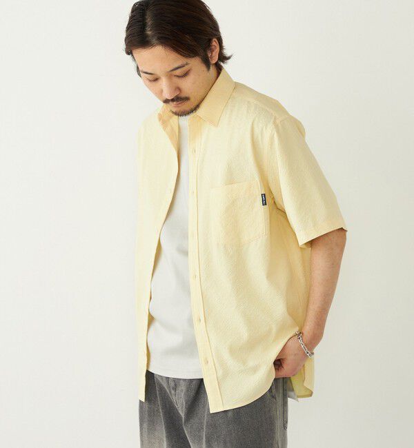 SHIPS Colors 「SHIPS Colors:〈接触冷感・吸水速乾・洗濯機可能〉ライト シアサッカー シャツ」|シャツ・ブラウス|