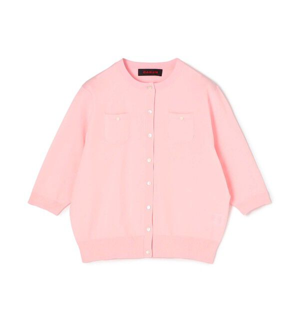 CABaN「ファインポリエステル ハーフスリーブポケットカーディガン」|カーディガン|31 ライトピンク