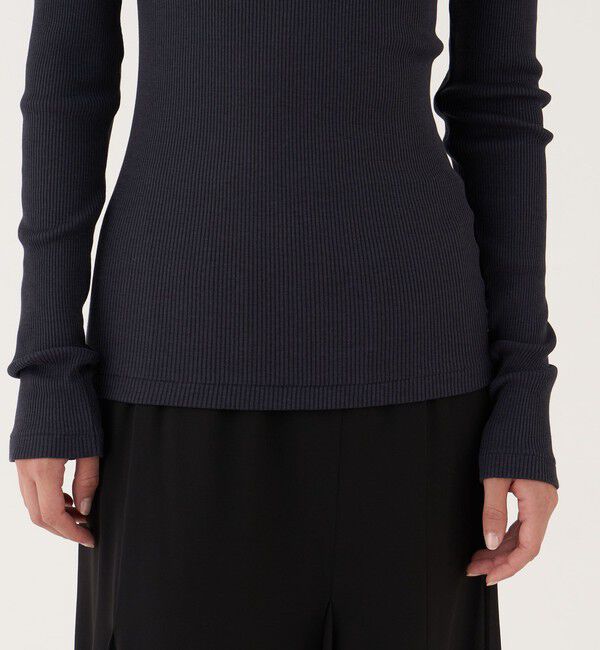 DES PRES「シルクコットンリブ ラウンドネックプルオーバー」|Tシャツ・カットソー|