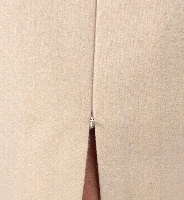 MACPHEE「ウールナイロンフランネル Iラインナロースカート」|タイト|