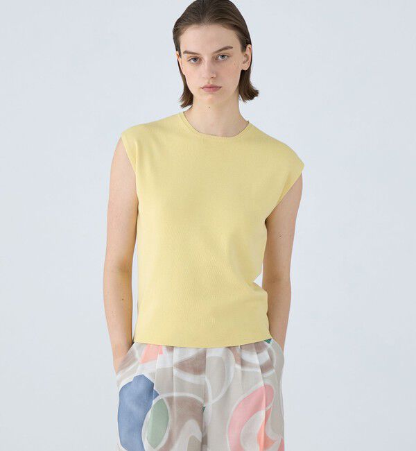 Ballsey「ハイゲージコットン ノースリーブプルオーバー」|ニット・セーター|