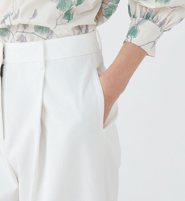 TOMORROWLAND collection「コットンカツラギ タックワイドパンツ」|その他|