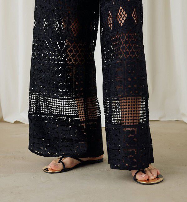 DES PRES「パッチワークレース ストレートパンツ」|その他|