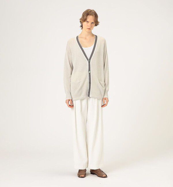 GALERIE VIE「リネンコットンスパンコール Vネックカーディガン」|カーディガン|