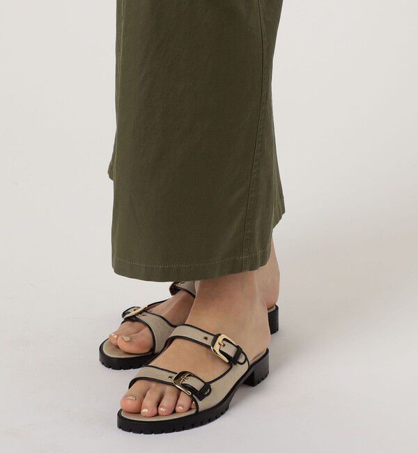 MACPHEE「コットンレーヨンモールスキン カーゴマキシスカート」|タイト|