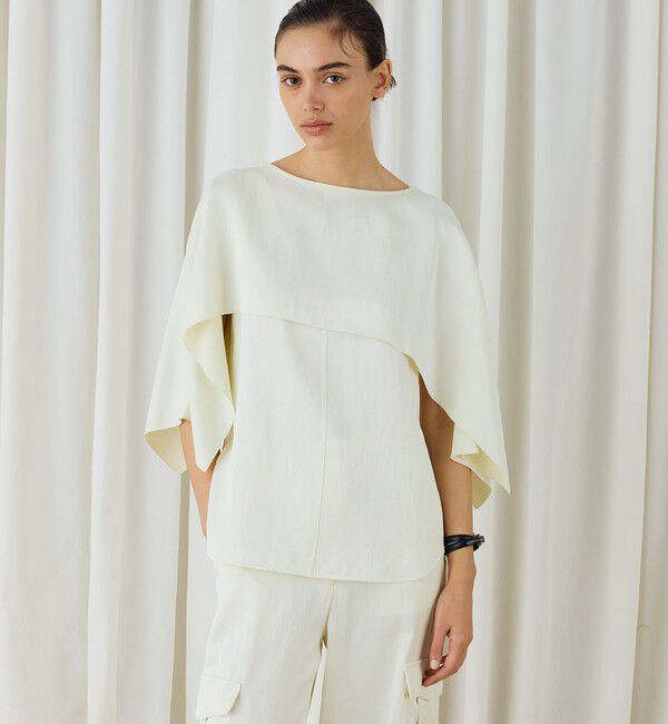 DES PRES「ソフトサテン レイヤードブラウス」|シャツ・ブラウス|