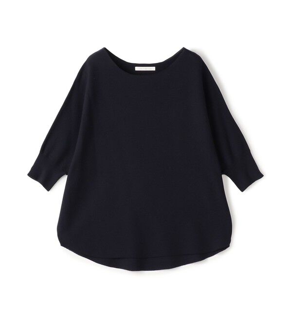 GALERIE VIE「クレープガーター ドルマンハーフスリーブ プルオーバー」|ニット・セーター|69 ネイビー