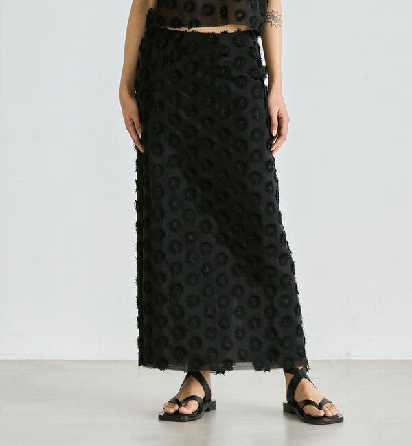 Edition「フラワーエンブロイダリー フレアスカート」|スカート|